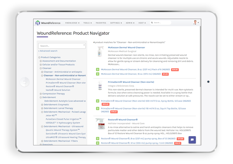 Wound Care Product Navigator